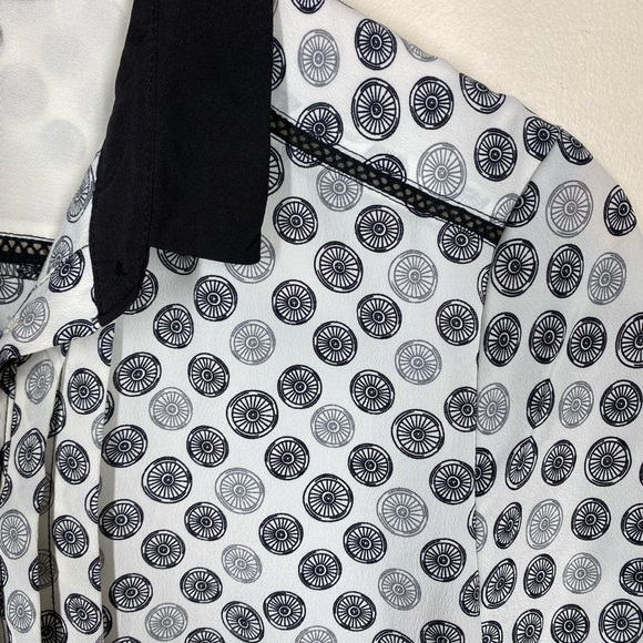 {NWT} Jason Wu Black & White Front Pleated Dress M - Picture 7 of 9